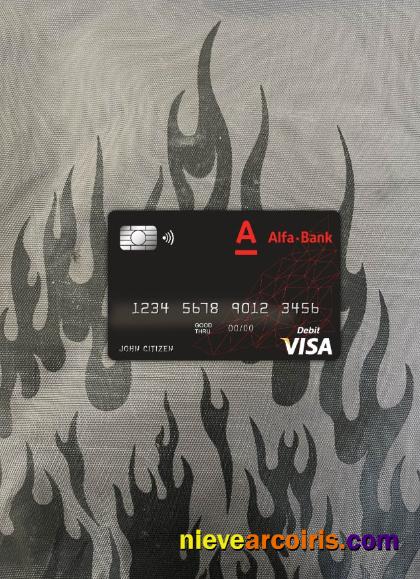 Belarus Alfa bank visa card photolook
